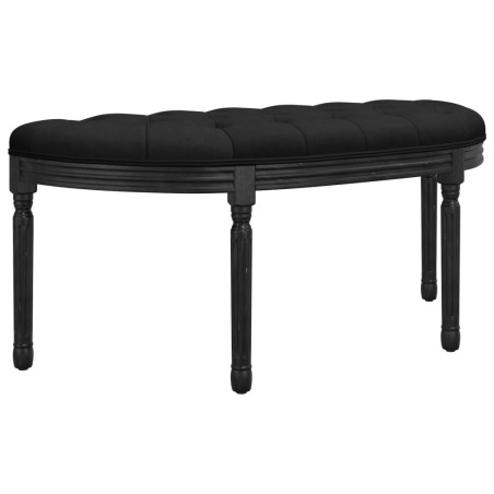 vidaXL Banco de terciopelo negro 110,5x45x49 cm