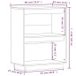 vidaXL Mesa consola de madera maciza de pino negro 60x34x75 cm