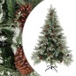 vidaXL Árbol de Navidad con piñas verde y blanco PVC y PE 150 cm vidaXL Árbol de Navidad con piñas verde y blanco PVC y PE 150 cm