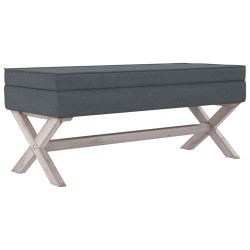 vidaXL Taburete con almacenaje terciopelo gris oscuro 110x45x49 cm