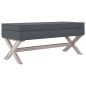 vidaXL Taburete con almacenaje terciopelo gris oscuro 110x45x49 cm vidaXL Taburete con almacenaje terciopelo gris oscuro 110x45x49 cm