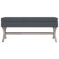 vidaXL Taburete con almacenaje terciopelo gris oscuro 110x45x49 cm vidaXL Taburete con almacenaje terciopelo gris oscuro 110x45x49 cm