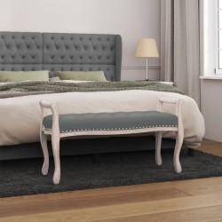 vidaXL Banco de tela gris oscuro 110x45x60 cm