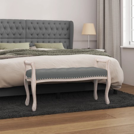 vidaXL Banco de tela gris oscuro 110x45x60 cm