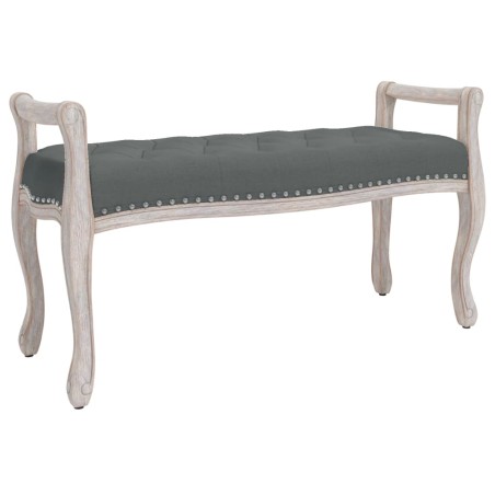 vidaXL Banco de tela gris oscuro 110x45x60 cm