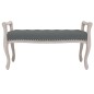 vidaXL Banco de tela gris oscuro 110x45x60 cm vidaXL Banco de tela gris oscuro 110x45x60 cm