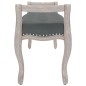 vidaXL Banco de tela gris oscuro 110x45x60 cm vidaXL Banco de tela gris oscuro 110x45x60 cm
