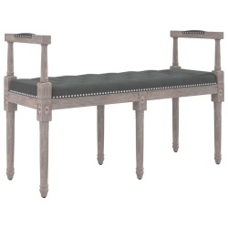 vidaXL Banco de tela gris oscuro 110x40x70 cm