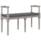 vidaXL Banco de tela gris oscuro 110x40x70 cm vidaXL Banco de tela gris oscuro 110x40x70 cm