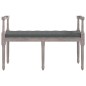 vidaXL Banco de tela gris oscuro 110x40x70 cm vidaXL Banco de tela gris oscuro 110x40x70 cm