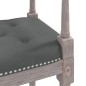 vidaXL Banco de tela gris oscuro 110x40x70 cm vidaXL Banco de tela gris oscuro 110x40x70 cm