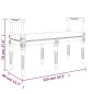 vidaXL Banco de tela gris oscuro 110x40x70 cm vidaXL Banco de tela gris oscuro 110x40x70 cm