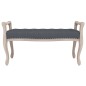 vidaXL Banco de terciopelo gris oscuro 110x45x60 cm vidaXL Banco de terciopelo gris oscuro 110x45x60 cm