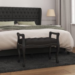 vidaXL Banco de terciopelo negro 80x45x60 cm