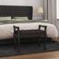 vidaXL Banco de terciopelo negro 80x45x60 cm