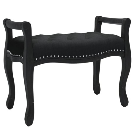 vidaXL Banco de terciopelo negro 80x45x60 cm