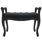 vidaXL Banco de terciopelo negro 80x45x60 cm