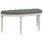 vidaXL Banco de tela gris oscuro 110,5x45x49 cm vidaXL Banco de tela gris oscuro 110,5x45x49 cm