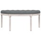 vidaXL Banco de tela gris oscuro 110,5x45x49 cm vidaXL Banco de tela gris oscuro 110,5x45x49 cm