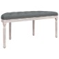 vidaXL Banco de tela gris oscuro 110,5x45x49 cm vidaXL Banco de tela gris oscuro 110,5x45x49 cm