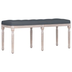 vidaXL Banco de terciopelo gris oscuro 110x40x49 cm