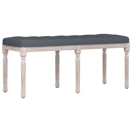 vidaXL Banco de terciopelo gris oscuro 110x40x49 cm