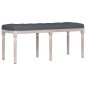 vidaXL Banco de terciopelo gris oscuro 110x40x49 cm