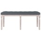 vidaXL Banco de terciopelo gris oscuro 110x40x49 cm