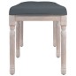 vidaXL Banco de terciopelo gris oscuro 110x40x49 cm