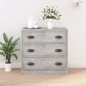 vidaXL Aparador de madera contrachapada gris hormigón 70x35,5x67,5 cm vidaXL Aparador de madera contrachapada gris hormigón 70x35,5x67,5 cm