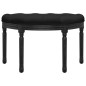 vidaXL Banco de terciopelo negro 81,5x41x49 cm