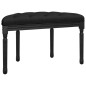 vidaXL Banco de terciopelo negro 81,5x41x49 cm