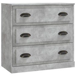 vidaXL Aparador de madera contrachapada gris hormigón 70x35,5x67,5 cm