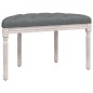 vidaXL Banco de tela gris oscuro 81,5x41x49 cm