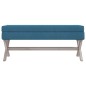 vidaXL Taburete con almacenaje terciopelo azul 110x45x49 cm vidaXL Taburete con almacenaje terciopelo azul 110x45x49 cm