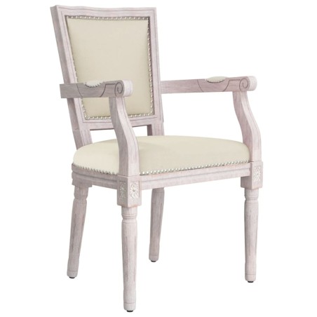 vidaXL Silla de comedor de lino beige