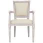 vidaXL Silla de comedor de lino beige