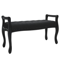 vidaXL Banco de terciopelo negro 110x45x60 cm
