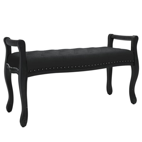 vidaXL Banco de terciopelo negro 110x45x60 cm