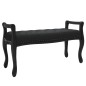 vidaXL Banco de terciopelo negro 110x45x60 cm
