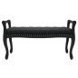 vidaXL Banco de terciopelo negro 110x45x60 cm