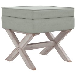 vidaXL Taburete con almacenaje terciopelo gris claro 45x45x49 cm
