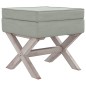 vidaXL Taburete con almacenaje terciopelo gris claro 45x45x49 cm vidaXL Taburete con almacenaje terciopelo gris claro 45x45x49 cm