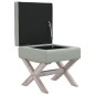 vidaXL Taburete con almacenaje terciopelo gris claro 45x45x49 cm vidaXL Taburete con almacenaje terciopelo gris claro 45x45x49 cm