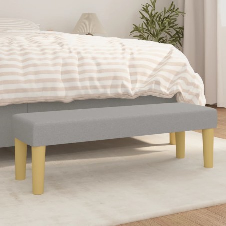 vidaXL Banco de tela gris claro 100x30x30 cm