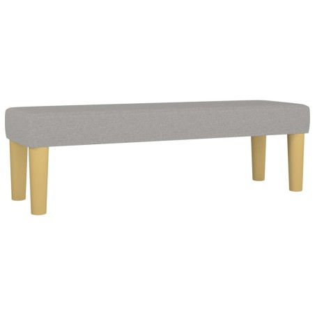 vidaXL Banco de tela gris claro 100x30x30 cm