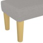 vidaXL Banco de tela gris claro 100x30x30 cm
