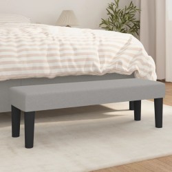 vidaXL Banco de tela gris claro 100x30x30 cm