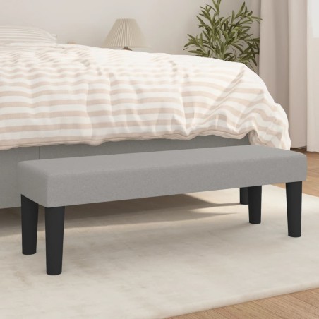 vidaXL Banco de tela gris claro 100x30x30 cm