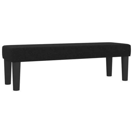 vidaXL Banco de tela negro 100x30x30 cm